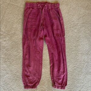 Casual Burgundy Jogger Pants